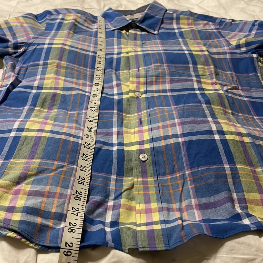 J Crew Blue Plaid Long Sleeve Button Front Shirt - Picture 6 of 6